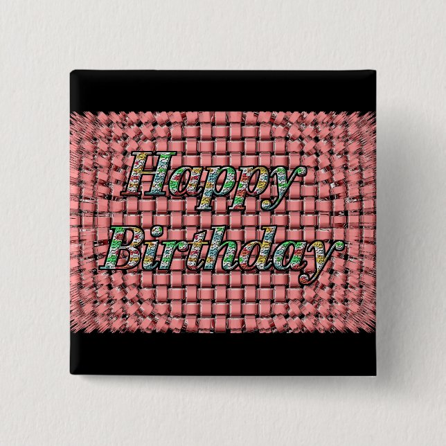 Grattis på födelsedagen knapp (Framsida)