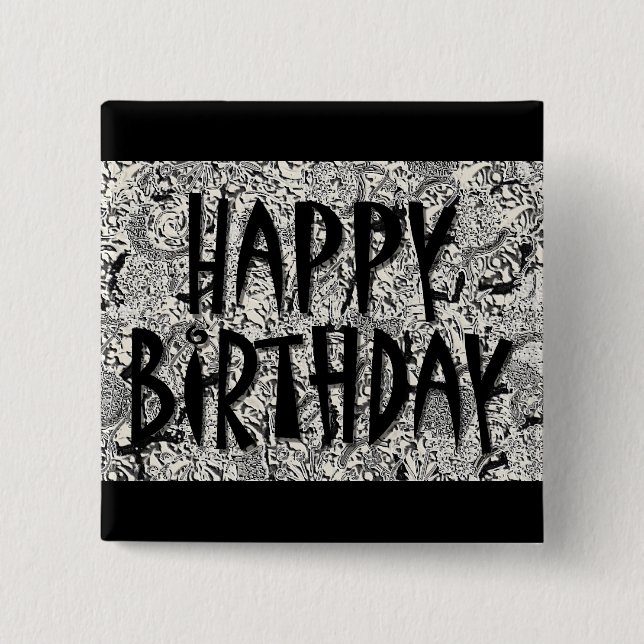 Grattis på födelsedagen knapp (Framsida)