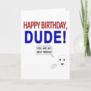 Grattis på födelsedagen, kompis kort