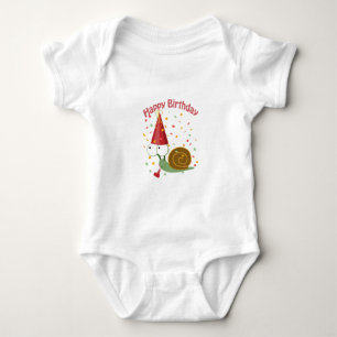  Grattis på födelsedagen! Konfetti Snigel Tee Shirt