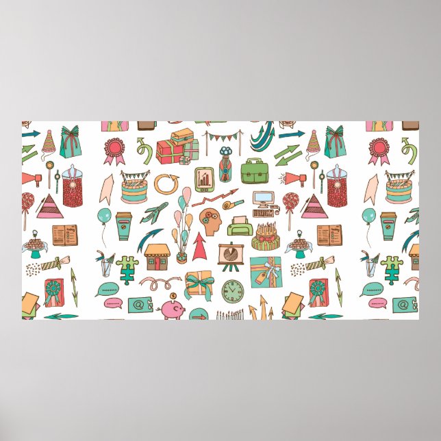 Grattis på födelsedagen kontor inslag i sketch doo poster (Framsidan)