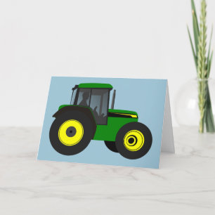Grattis på födelsedagen/konturkort för traktor kort