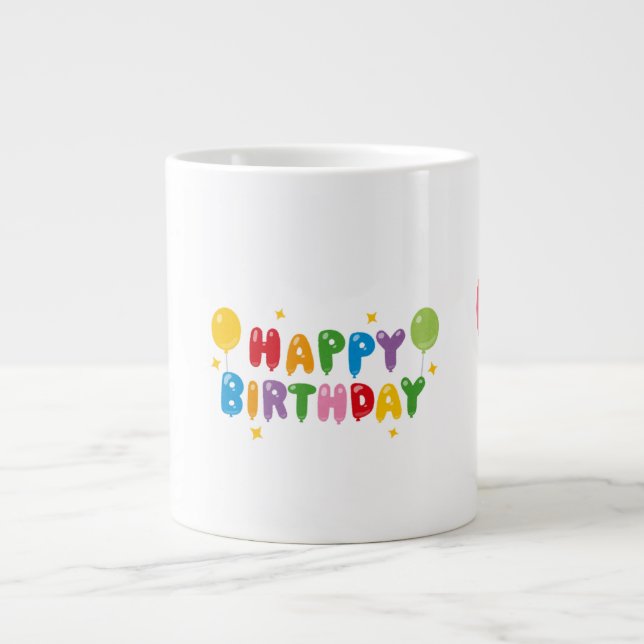 Grattis på födelsedagen Kopp Jumbo Mugg (Framsidan)
