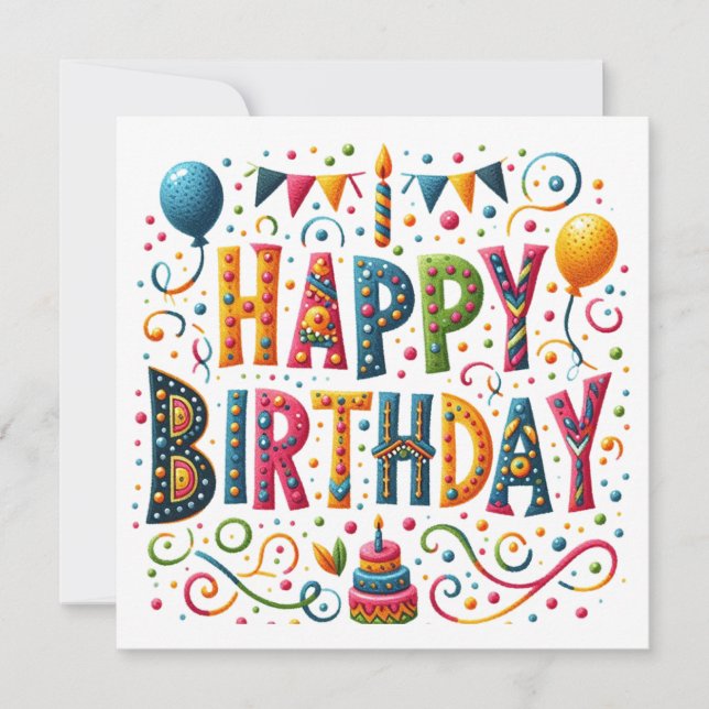 Grattis på födelsedagen kort (Framsida)