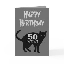 Grattis på födelsedagen-kort 50:e.