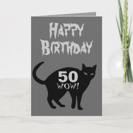 Grattis på födelsedagen-kort 50:e. kort