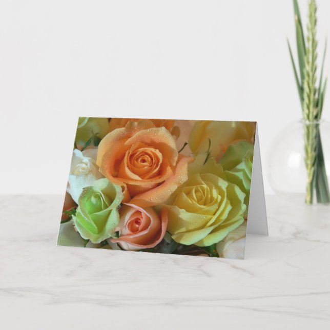 Grattis på födelsedagen kort-Bouquet-Ro Kort (Framsida)