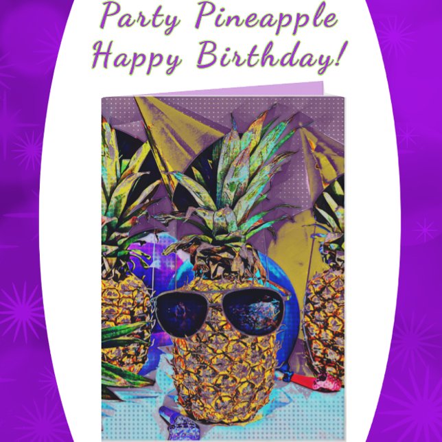 Grattis på födelsedagen-kort för ananas Party Kort (Skapare uppladdad)