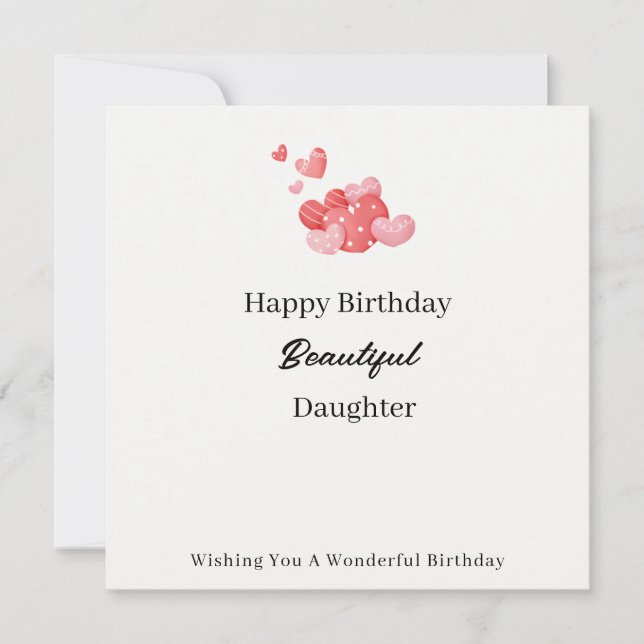 Grattis på födelsedagen kort för dotter (Framsida)