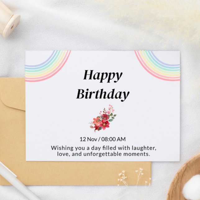 Grattis på födelsedagen-kort för elegant julkort (Elegant Happy Birthday Card)