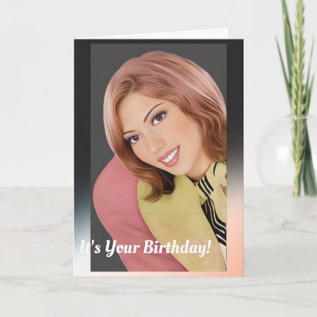 Grattis på födelsedagen-kort för henne kort (Framsida)