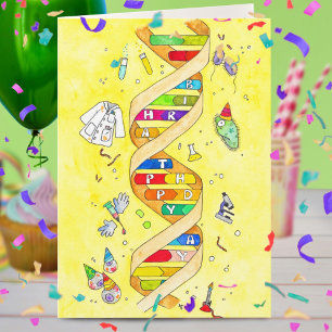 Grattis på födelsedagen-kort för naturvetenskap kort