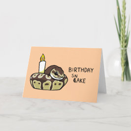 Grattis på födelsedagen-kort för orm Cute Boll Pyt Kort