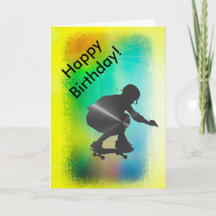 Grattis på födelsedagen-kort för Skate Boarder Kort