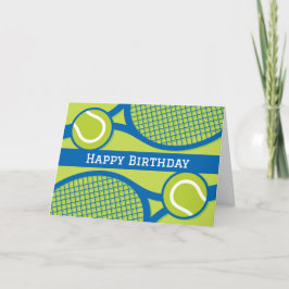 Grattis på födelsedagen-kort för tennisspelare ell kort