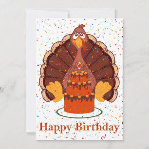 Grattis på födelsedagen-kort för thanksgiving kort