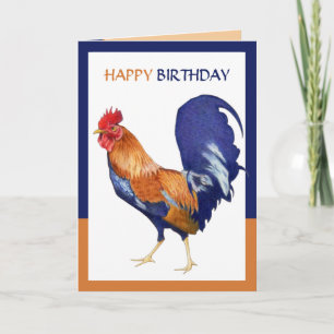 Grattis på födelsedagen kort för Tupp gräns