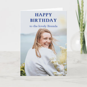 Grattis på födelsedagen-kort, foto fyller framsida kort