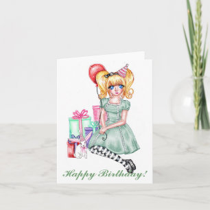 grattis på födelsedagen-kort (Grönt) Kort