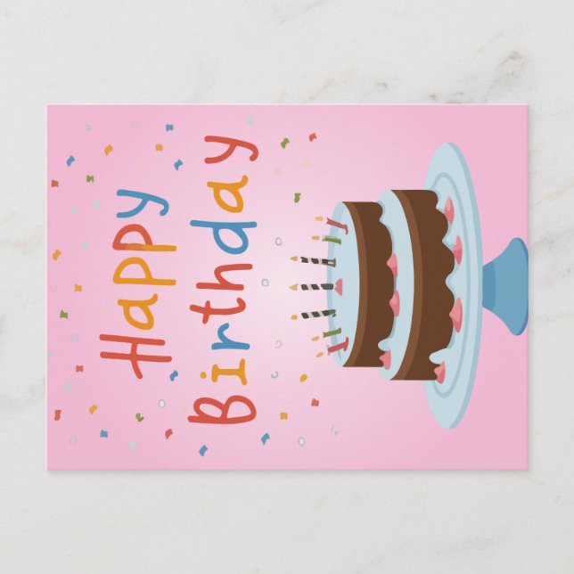 Grattis på födelsedagen-kort helg vykort (Framsida)