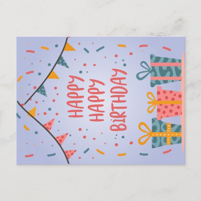 Grattis på födelsedagen-kort helg vykort (Framsida)