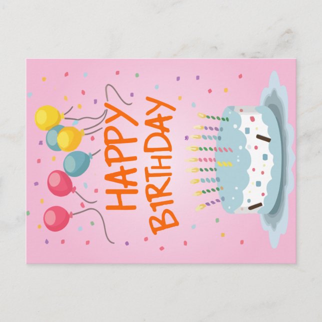 Grattis på födelsedagen-kort helg vykort (Framsida)