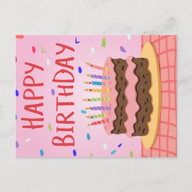 Grattis på födelsedagen-kort helg vykort (Framsida)