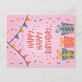 Grattis på födelsedagen-kort helg vykort