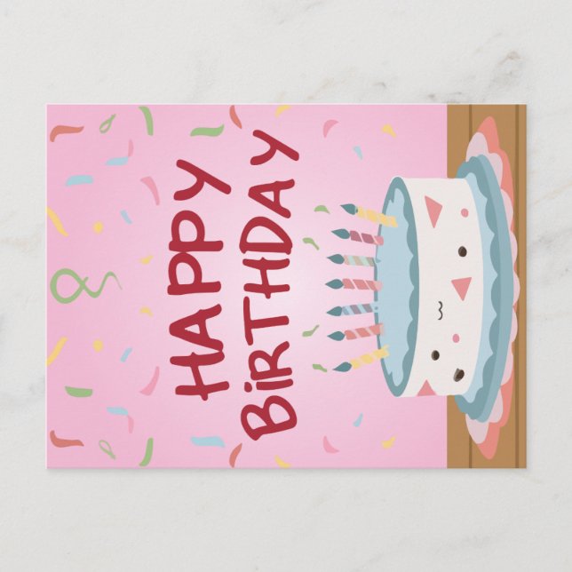 Grattis på födelsedagen-kort helg vykort (Framsida)