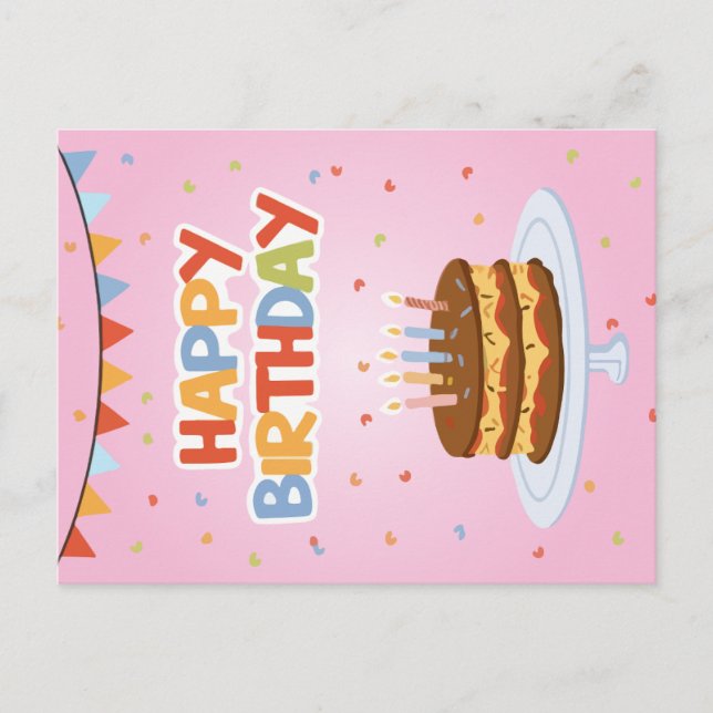 Grattis på födelsedagen-kort helg vykort (Framsida)