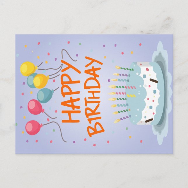 Grattis på födelsedagen-kort helg vykort (Framsida)