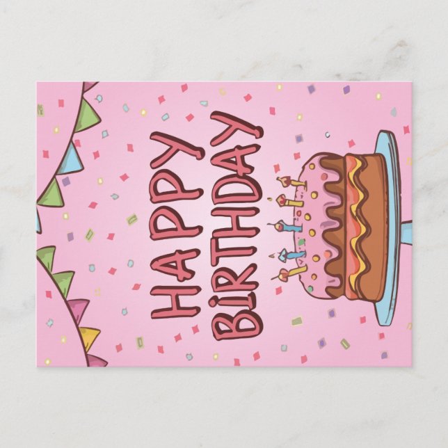 Grattis på födelsedagen-kort helg vykort (Framsida)