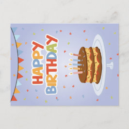 Grattis på födelsedagen-kort helg vykort