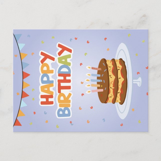 Grattis på födelsedagen-kort helg vykort (Framsida)