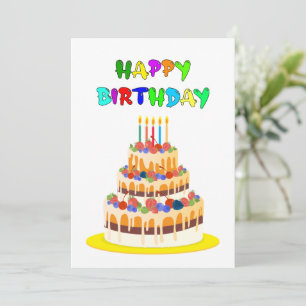 Grattis på födelsedagen-kort i färglös text med ka julkort