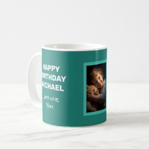 Grattis på födelsedagen-kort med foto på en Mugg-s Kaffemugg