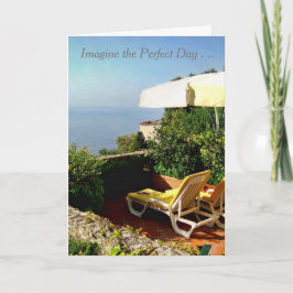 Grattis på födelsedagen-kort med naturskön utsikt  kort