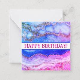 Grattis på födelsedagen kort, söt, lagrar upp! anteckningskort