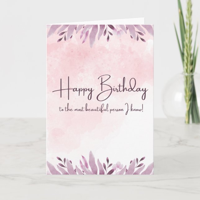 Grattis på födelsedagen-kort tack kort (Framsida)