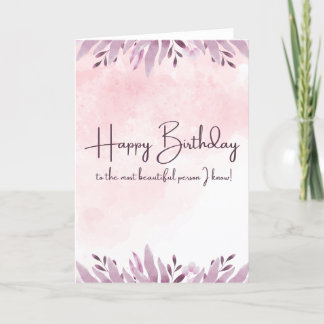 Grattis på födelsedagen-kort tack kort