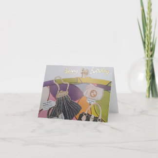 Grattis på födelsedagen-kort tack kort