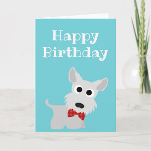 Grattis på födelsedagen-kort Terrier Westie Hund B Kort