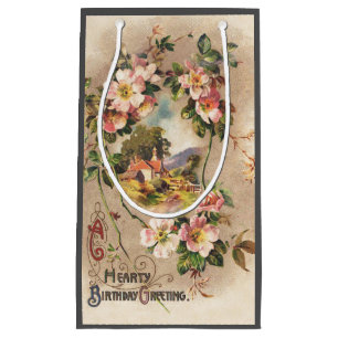 Grattis på födelsedagen-kortteckning för vintage