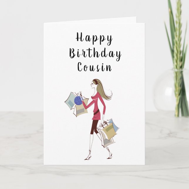 GRATTIS PÅ FÖDELSEDAGEN ***KOUSIN** KORT (Framsida)