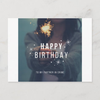 Grattis på födelsedagen - Kriminalpartner - syster Vykort