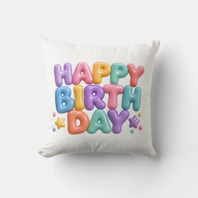 Grattis på födelsedagen kudde (Framsida)