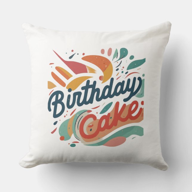 Grattis på födelsedagen kummel 20 x 20 kudde (Framsida)