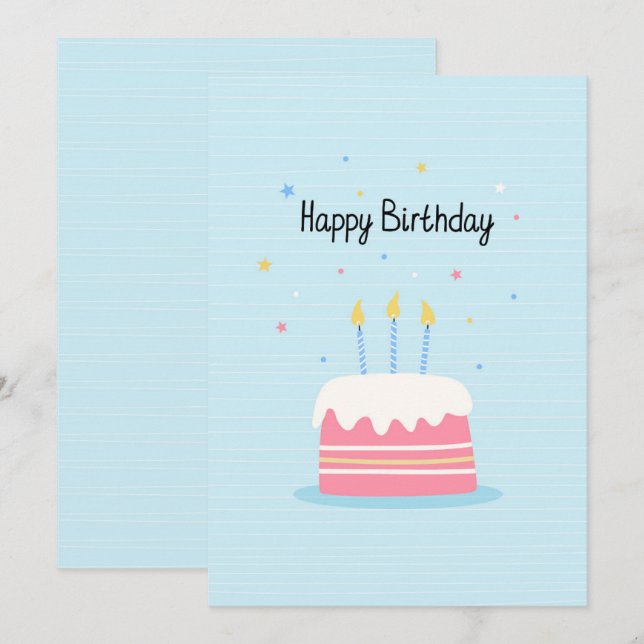 Grattis på födelsedagen-kummelkort tack kort (Fram/baksida)