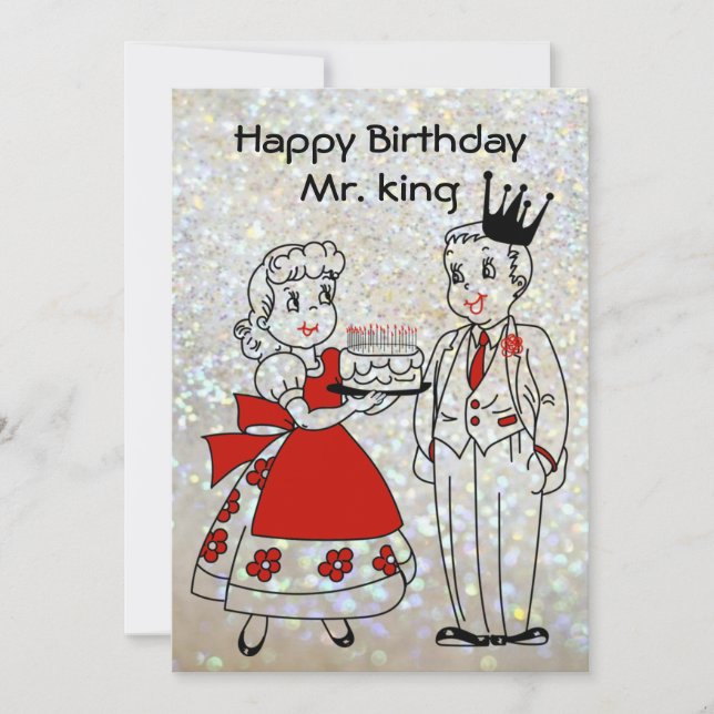Grattis på födelsedagen, Kung Funny Birthday Card (Framsida)
