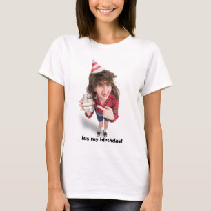 Grattis på födelsedagen Kvinna med månshine Hum T Shirt